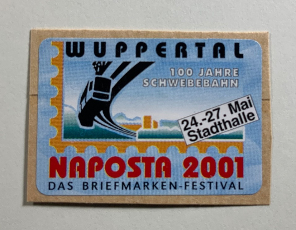 Naposta 2001 Briefmarken-Festival Held in the Stadhalle in Wuppertal. Vignette