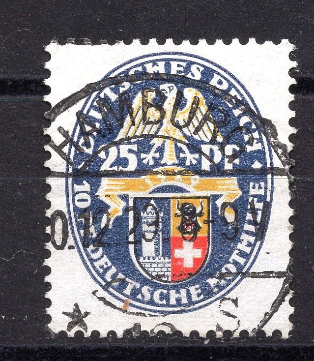 Weimar 1929 Semi-Postal 25 Pfg., VF + used, hard to find as single