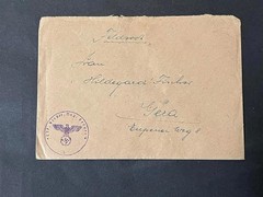1 Authentic WW2 German Photo + Feldpost Mail Letter Sent By Soldier Third Reich