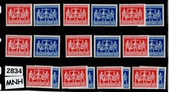 MNH Stamp sets X10 Post WWII 1948 Germany Sc 584-585 Hanover Fair #2834
