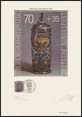 ART-EDITION 1986 GERMANY 1297 KUNST ART REICHSADLER-HUMPEN – HAND-SIGNED !!