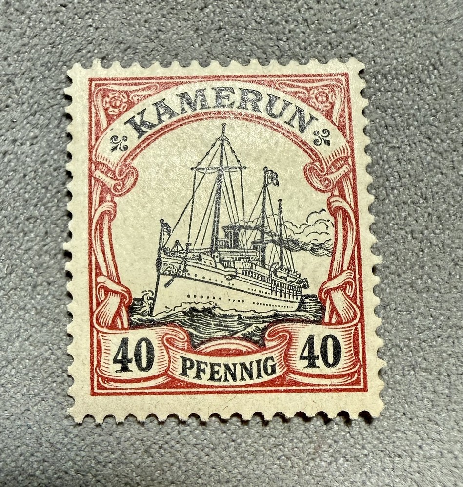 Germany Kamerun Stamp 40pf Kaiser’s Yacht mint MH