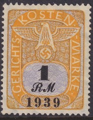 Lot Stamp Germany Poland Revenue WWII Court Document Fee 1939 Selection MNG