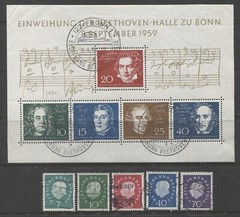 Germany 1959 complete year set and souvenir sheet used, $ 140.00