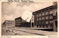 GERMANY 1936 DANZIG POSTAL PICTORIAL POSTCARD SCHOOL ADDR BERLIN POSTMARK DANZIG