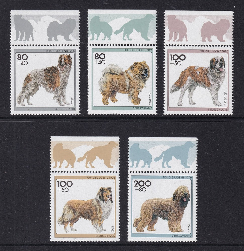 GERMANY 1996 Youth Welfare Dogs set of 5 SG 2696-2700 MNH/** (CV £13)