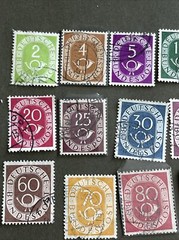 West Germany Used 15 Stamps,1951,fine Condition, See Photos