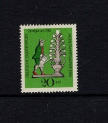 Germany 1969 TIN TOY, GARDENER SC B451 MNH