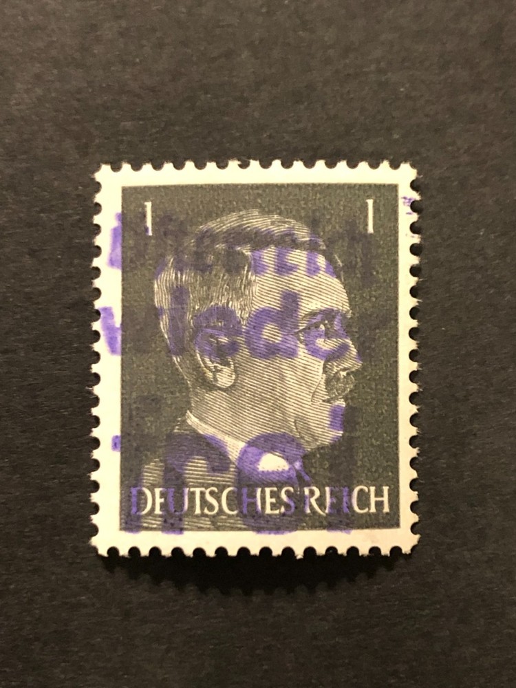 Germany 1945 Post WWII LOCAL blue ovpt (DORFSTETTEN) 1 Rpf. MNH /s2 #c25 Signed