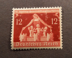 Scott#475, 1936, 12 pf. Symbolical of Municipalities Stamp, MNHOG