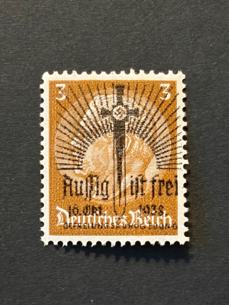 SUDETENLAND WWII GERMAN OCCUPATION Local ovpt AUSSIG 3 Rpf. MNH /s2 #526