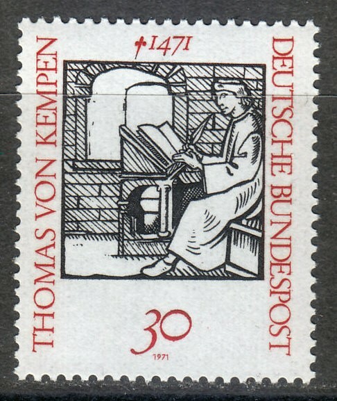 Germany 1971 MNH Mi 674 Sc 1066 Thomas Kempis.Monk.Canon regular, author **