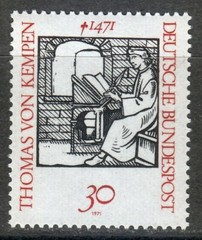 Germany 1971 MNH Mi 674 Sc 1066 Thomas Kempis.Monk.Canon regular, author **