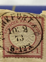 Germany 1873 Cover Michel 27 Large Shield 1g Maroon Frankfurt to Berlin Clear
