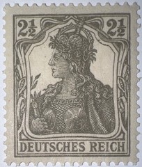 Travelstamps1916 Germany Deutsches Reich #98 Germania 2 1/2 Pf , MOGNH