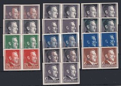 GERMANY OCCUP IN POLAND, GENERAL GOVERNMENT, 13 DIFF PAIRS, IMPERFORATED, MNH