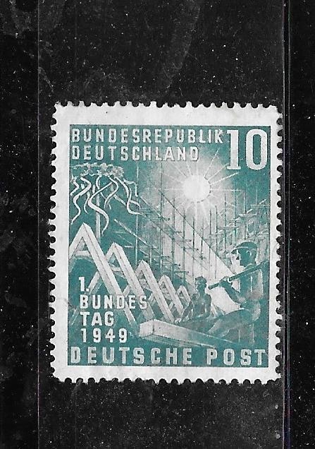 WEST GERMANY SC#665 1949 RECONSTRUCTION COMMEMORATIVE OLD CLASSIC USED VF STAMP