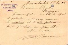 GERMANY 1906 MOROCCO POSTAL STATIONERY POSTCARD ADDR MAZAGAN POSTMARK MARRAKECH