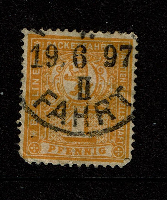 Germany 1897 Local Stamp / Used / FAHRT CDS / Page Remnant – S13689