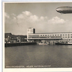 GRAF ZEPPELIN Postcard Friedrichshafen *NEW HARBOUR STATION* 1933 Germany PZ196