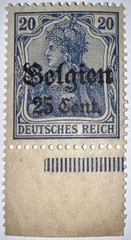 Travelstamps: Germany Offices in Belgium Stamps 25c on 20pf Mint MOGNH Wmk
