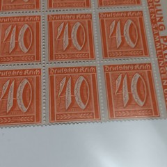 Lot of Weimar Republic Stamps from 1920s Germany, including 40 Pfennig Stamps