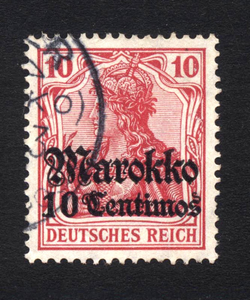 German Stamp „Offices in Morocco“ 10 Pf Overprint 10 centimos 1905
