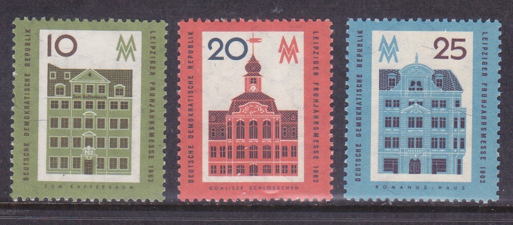 Germany DDR 595-97 MNH 1962 Leipzig Spring Fair Set of 3