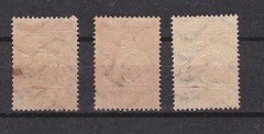 (K.B.stempel)three revenue stamps,used v22