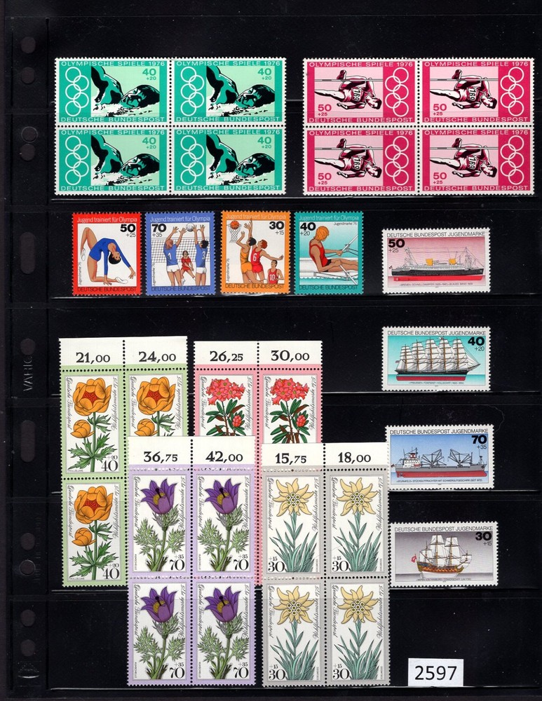 (2597) Germany West, Selection of MNH sets, see description and image