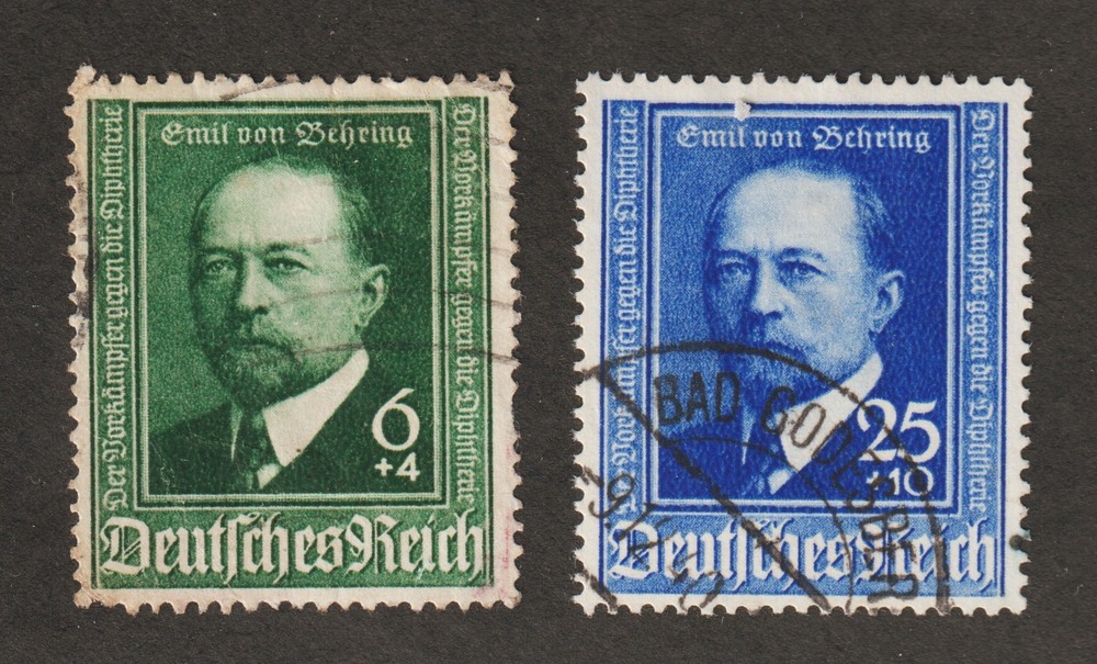 1940 Germany Sc# B186-87 Deutfches Reich, von Behring. Used Est$4.50