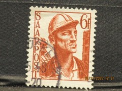 The listing is:(1)1948 Saarland Steel Workers Germany Stamp-LH-6f