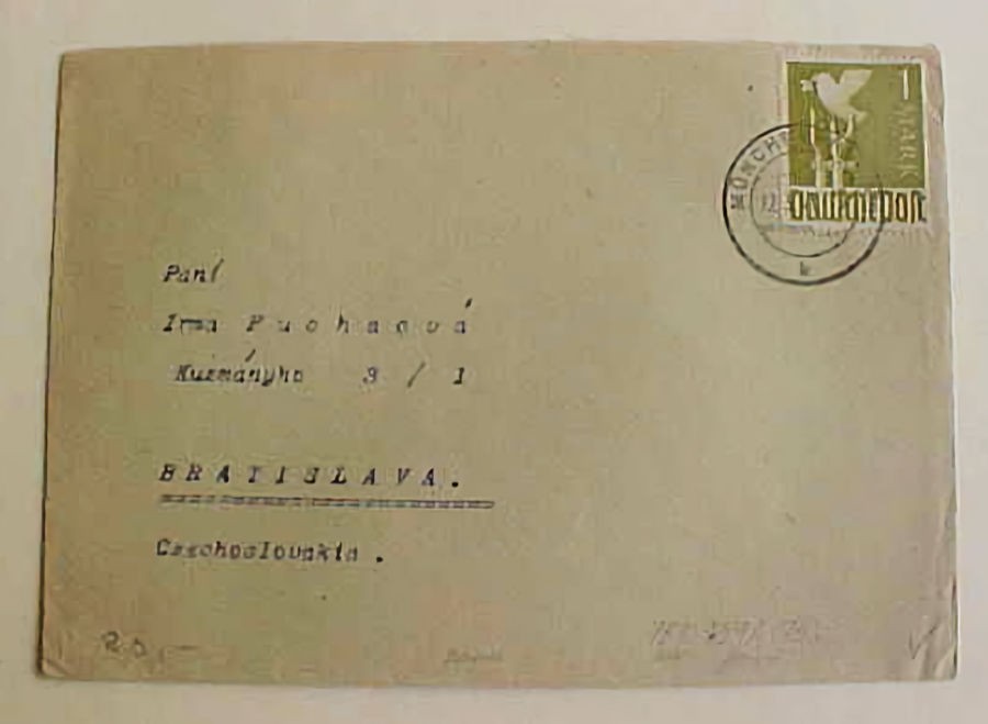 GERMAN PEACE DOVE 1M US ZONE TO CZECHOSLOVAKIA