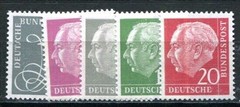 GERMANY 1954 179-285Y ** MNH FLAWLESS HEUSS WATERMARK sideways 70€(F3351