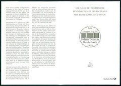 GERMANY FOLDER 2007/30 DEUTSCHE BUNDESBANK DM EURO 50 PFG. MÜNZE