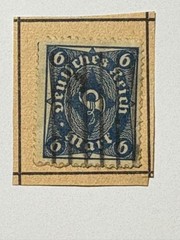 GERMAN 6 MARK POST HORN DEFINITIVE STAMP – USED 325