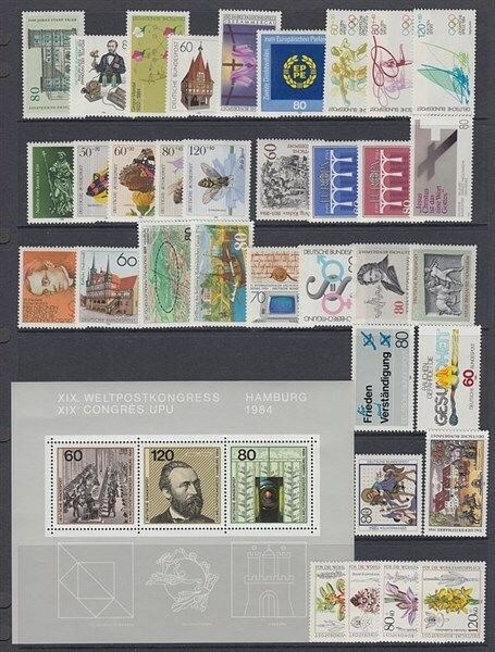WEST GERMANY 1984 YEAR SET COMMEMORATIVES UHM/MNH (ID:455/D39732)