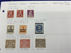 Germany States, Bavaria, Used& Mint – hinged on one album page, 1916-1920