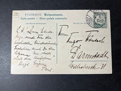1903 Germany East Africa RPPC Postcard Cover Dar Es Salam to Darmstadt
