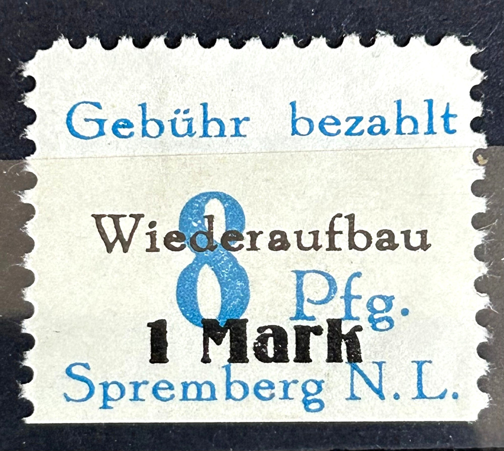 1946 German stamp Mi:DE-SPR21A – Local Spremberg Bottom imperf 8 rpf MH*/266