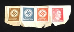 Lot (4) Scarce THIRD REICH Stamps Uncanceled