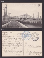 GERMANY 1916, Fieldpost card, Ostend Belgium, WWI