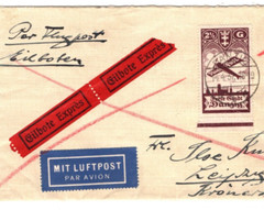 DANZIG Germany/Poland 2.5g HIGH VALUE Air Mail Cover 1937 {samwells}MA1895