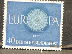 The listing:(1)1960 Deutsche CEPT Europa 40 Pf West German Postage Stamp-LH-HHH