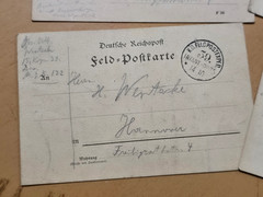 WWI Feldpost Postcards 1914–1915 to Leutnant Hans Wentacke from Son Officer (5)