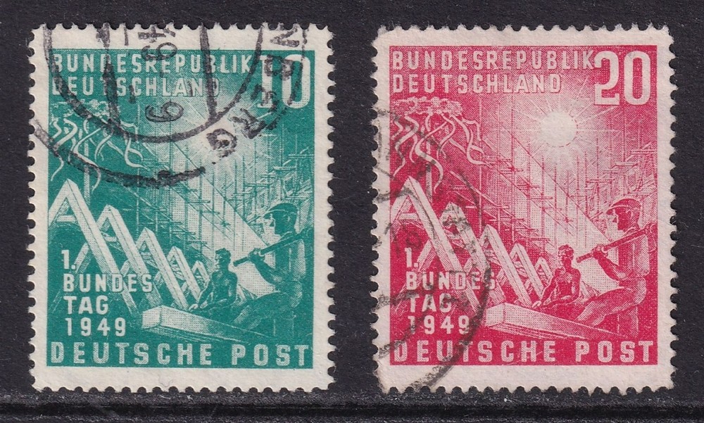 WEST GERMANY 1949 Parliament set of 2 SG 1033-1034 Used (CV £56)