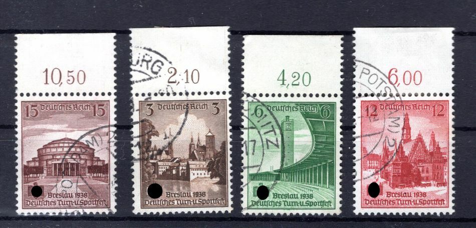 DR-3.Reich 665/68 Or Upper Edge Postmarked (K4247