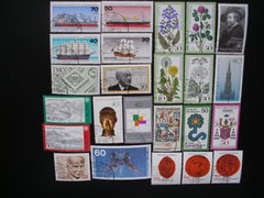 Germany 1977-Complete Year of 49 Stamps, 2 Souvenir Sheets CTO Very Fine