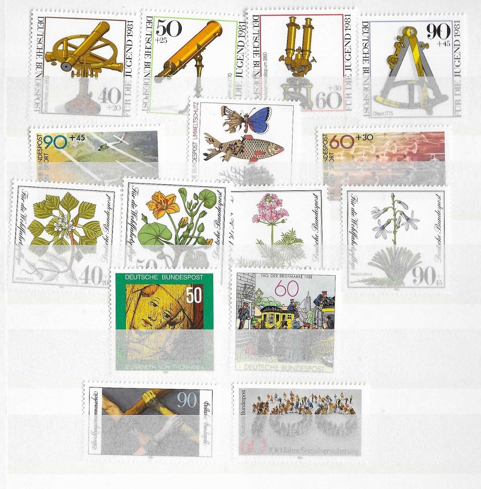 Germany 1981 Set 260604B#15 (MNH, see scan). Perfect quality. SCV $11.50 (2007).