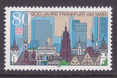 Germany 1823 MNH 1994 Frankfurt Am Main – 1200th Anniversary Issue